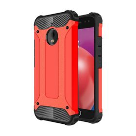 Microsonic Motorola Moto E4 5.0inç Rugged Armor Kırmızı Kılıf