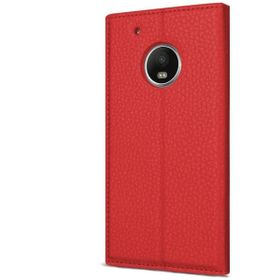 Microsonic Motorola Moto G5 Plus Gizli Mıknatıslı Delux Kırmızı Kılıf