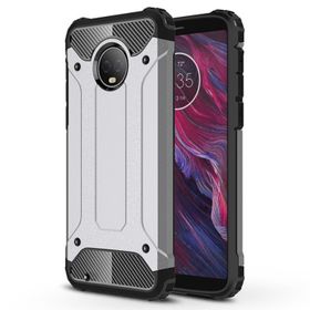 Microsonic Motorola Moto G6 Rugged Armor Gümüş Kılıf