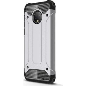 Microsonic Motorola Moto G6 Rugged Armor Gümüş Kılıf