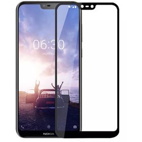 Microsonic Nokia X6 Tam Kaplayan Temperli Kırılmaz Cam Film Siyah Cep Telefonu Ekran Koruyucusu