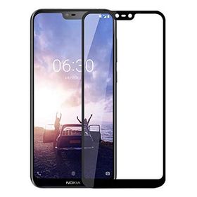 Microsonic Nokia X6 Tam Kaplayan Temperli Kırılmaz Cam Film Siyah Cep Telefonu Ekran Koruyucusu