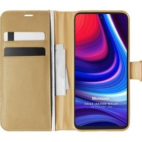 Microsonic Omix X300 Delux Leather Wallet Gold Cep Telefonu Kılıfı
