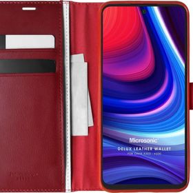 Microsonic Omix X300 Delux Leather Wallet Kırmızı Cep Telefonu Kılıfı