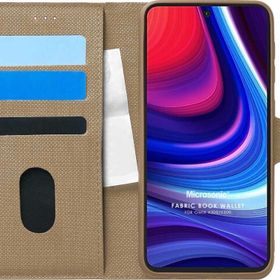 Microsonic Omix X300 Fabric Book Wallet Gold Cep Telefonu Kılıfı