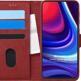 Microsonic Omix X300 Fabric Book Wallet Kırmızı Cep Telefonu Kılıfı