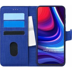 Microsonic Omix X300 Fabric Book Wallet Lacivert Cep Telefonu Kılıfı