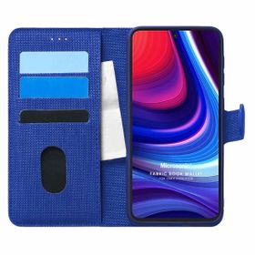 Microsonic Omix X300 Fabric Book Wallet Lacivert Cep Telefonu Kılıfı