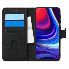 Microsonic Omix X300 Fabric Book Wallet Siyah Cep Telefonu Kılıfı