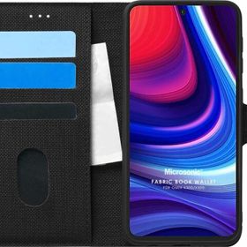 Microsonic Omix X300 Fabric Book Wallet Siyah Cep Telefonu Kılıfı