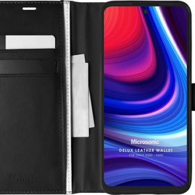 Microsonic Omix X500 Delux Leather Wallet Siyah Cep Telefonu Kılıfı