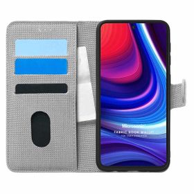 Microsonic Omix X500 Fabric Book Wallet Gri Cep Telefonu Kılıfı
