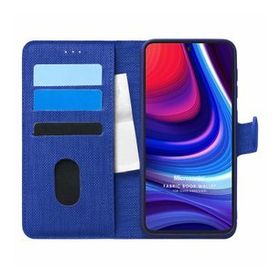 Microsonic Omix X500 Fabric Book Wallet Lacivert Cep Telefonu Kılıfı
