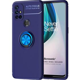 Microsonic OnePlus Nord N10 5G Kickstand Ring Holder Lacivert Cep Telefonu Kılıfı