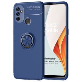 Microsonic OnePlus Nord N100 Kickstand Ring Holder Lacivert Cep Telefonu Kılıfı