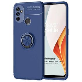 Microsonic OnePlus Nord N100 Kickstand Ring Holder Lacivert Cep Telefonu Kılıfı