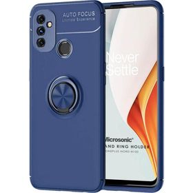 Microsonic OnePlus Nord N100 Kickstand Ring Holder Lacivert Cep Telefonu Kılıfı