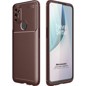 Microsonic OnePlus Nord N100 Legion Series Kahverengi Cep Telefonu Kılıfı