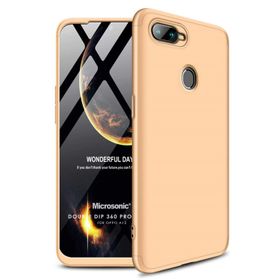 Microsonic Oppo A12 Double Dip 360 Protective Gold Cep Telefonu Kılıfı