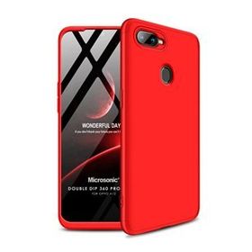 Microsonic Oppo A12 Double Dip 360 Protective Kırmızı Cep Telefonu Kılıfı