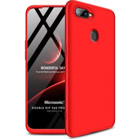Microsonic Oppo A12 Double Dip 360 Protective Kırmızı Cep Telefonu Kılıfı