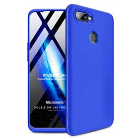 Microsonic Oppo A12 Double Dip 360 Protective Mavi Cep Telefonu Kılıfı