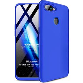 Microsonic Oppo A12 Double Dip 360 Protective Mavi Cep Telefonu Kılıfı