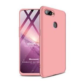 Microsonic Oppo A12 Double Dip 360 Protective Rose Gold Cep Telefonu Kılıfı