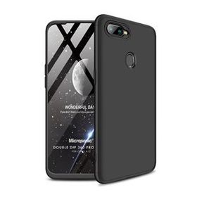 Microsonic Oppo A12 Double Dip 360 Protective Siyah Cep Telefonu Kılıfı