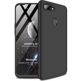 Microsonic Oppo A12 Double Dip 360 Protective Siyah Cep Telefonu Kılıfı