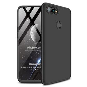 Microsonic Oppo A12 Double Dip 360 Protective Siyah Cep Telefonu Kılıfı