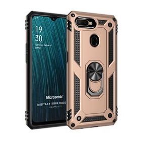 Microsonic Oppo A12 Military Ring Holder Gold Cep Telefonu Kılıfı