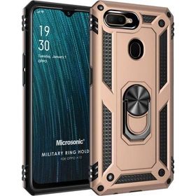 Microsonic Oppo A12 Military Ring Holder Gold Cep Telefonu Kılıfı
