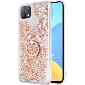 Microsonic Oppo A15 Glitter Liquid Holder Gold Cep Telefonu Kılıfı