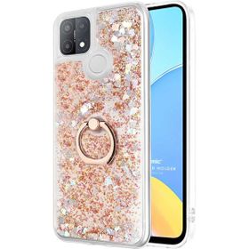 Microsonic Oppo A15 Glitter Liquid Holder Gold Cep Telefonu Kılıfı