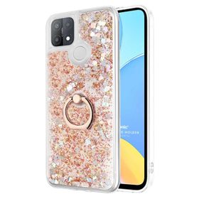 Microsonic Oppo A15 Glitter Liquid Holder Gold Cep Telefonu Kılıfı