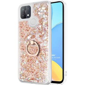 Microsonic Oppo A15 Glitter Liquid Holder Gold Cep Telefonu Kılıfı