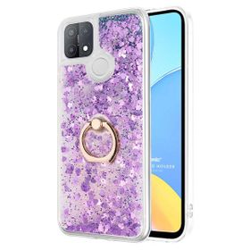 Microsonic Oppo A15 Glitter Liquid Holder Mor Cep Telefonu Kılıfı