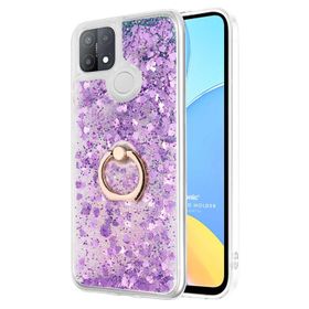 Microsonic Oppo A15 Glitter Liquid Holder Mor Cep Telefonu Kılıfı