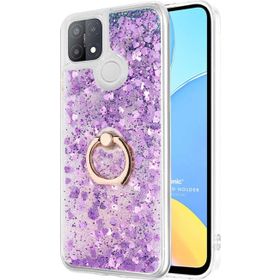 Microsonic Oppo A15 Glitter Liquid Holder Mor Cep Telefonu Kılıfı