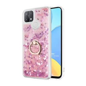 Microsonic Oppo A15 Glitter Liquid Holder Pembe Cep Telefonu Kılıfı