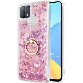 Microsonic Oppo A15 Glitter Liquid Holder Pembe Cep Telefonu Kılıfı
