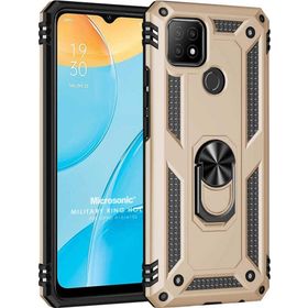 Microsonic Oppo A15 Military Ring Holder Gold Cep Telefonu Kılıfı