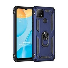Microsonic Oppo A15 Military Ring Holder Lacivert Cep Telefonu Kılıfı