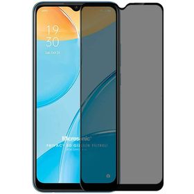 Microsonic Oppo A15 Privacy 5D Gizlilik Filtreli Siyah Cam Ekran Koruyucu