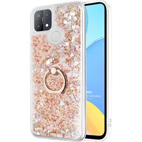 Microsonic Oppo A15S Glitter Liquid Holder Gold Kılıf