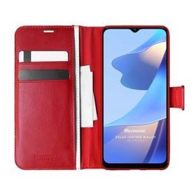 Microsonic Oppo A16 Delux Leather Wallet Kırmızı Cep Telefonu Kılıfı