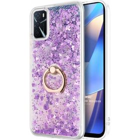 Microsonic Oppo A16 Glitter Liquid Holder Mor Cep Telefonu Kılıfı