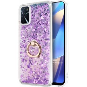 Microsonic Oppo A16 Glitter Liquid Holder Mor Cep Telefonu Kılıfı