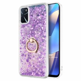 Microsonic Oppo A16 Glitter Liquid Holder Mor Cep Telefonu Kılıfı